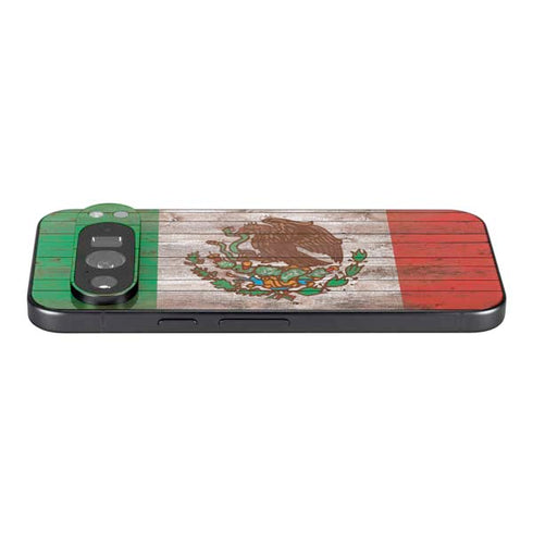 Mexican Flag Dark Wood Pixel 9 Pro XL Skin